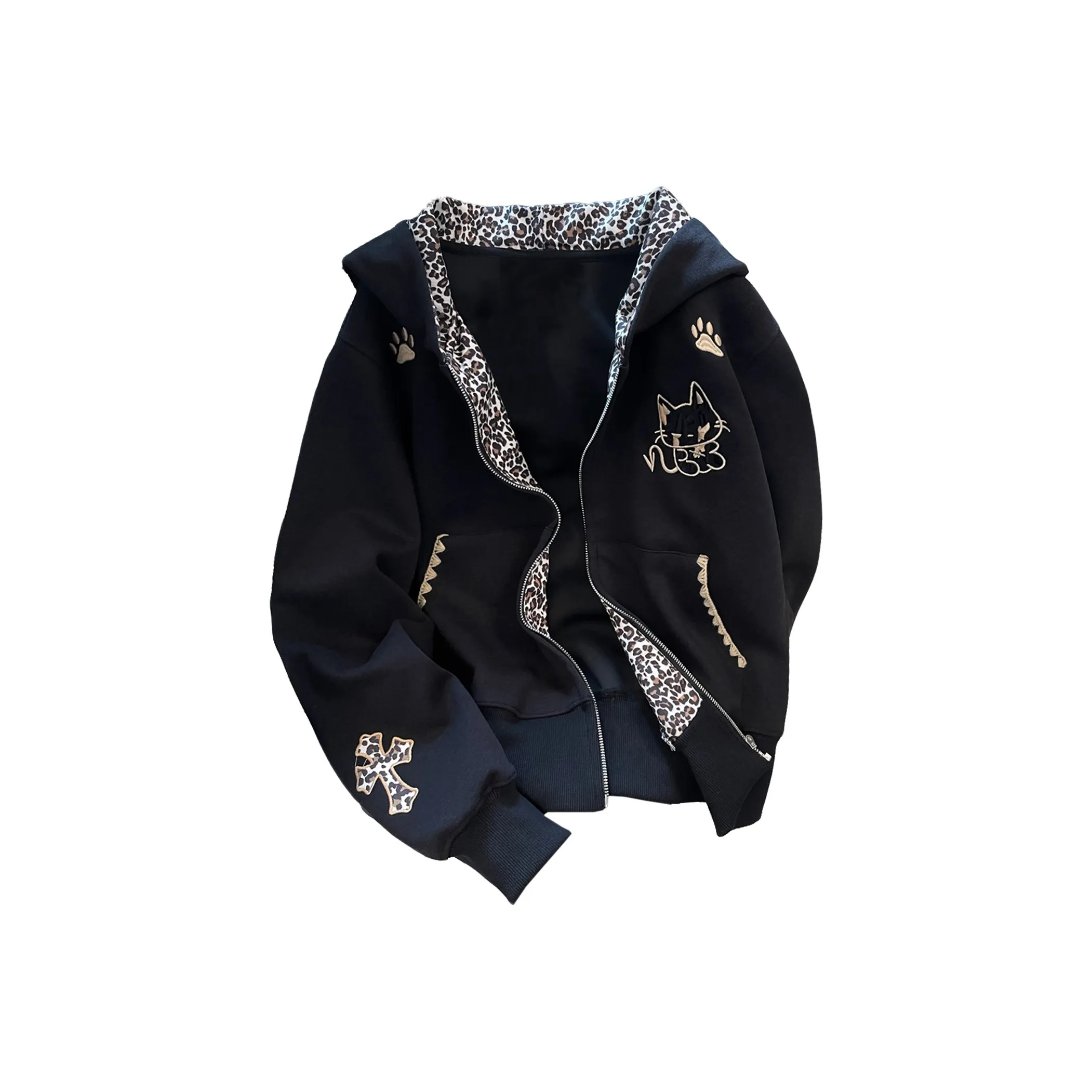 UNA RETA Черный Женский Свитшот