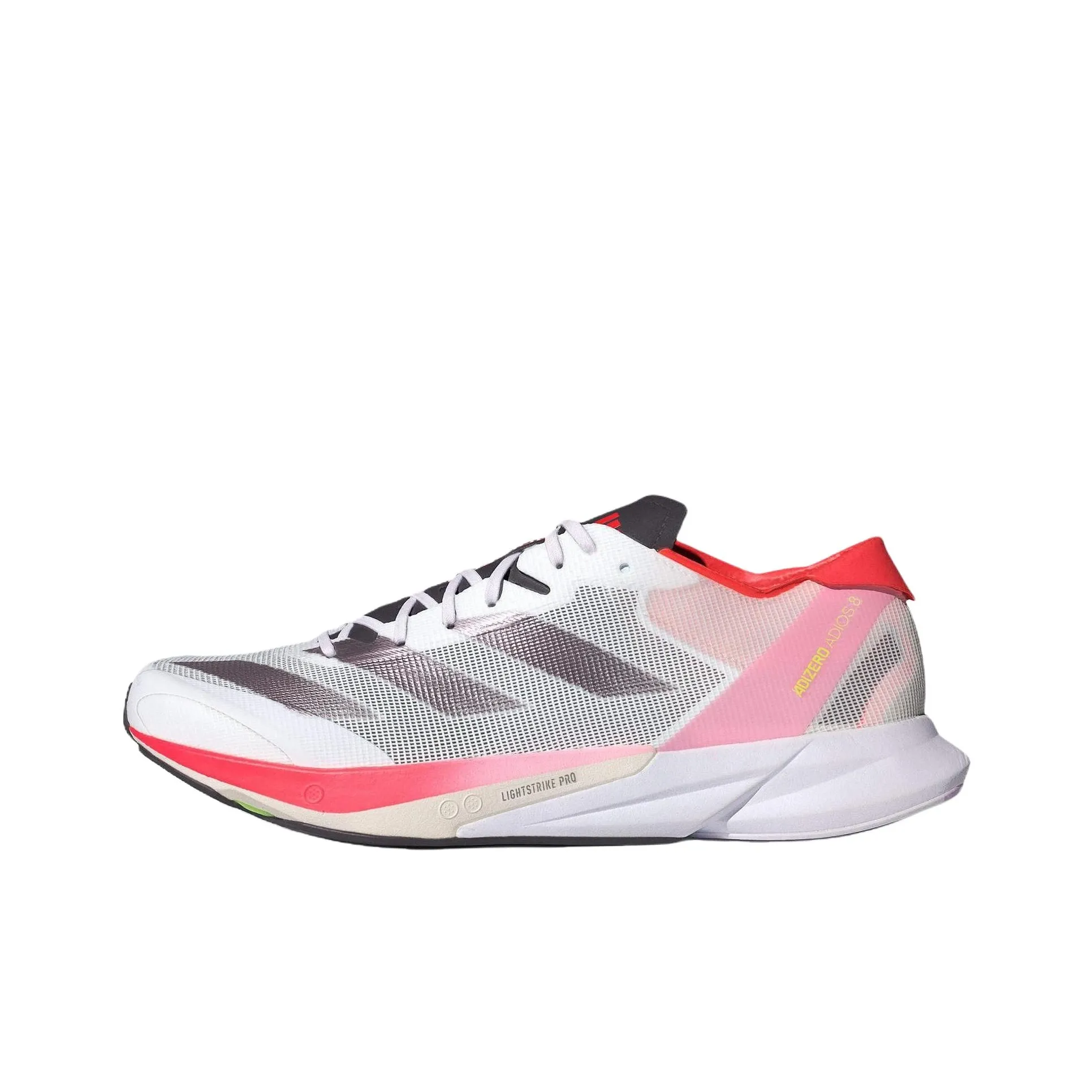 Adidas Adizero Adios 8 Дышащие Баланс Низкие Кроссовки для Бега Мужские Белые Красные Черные
