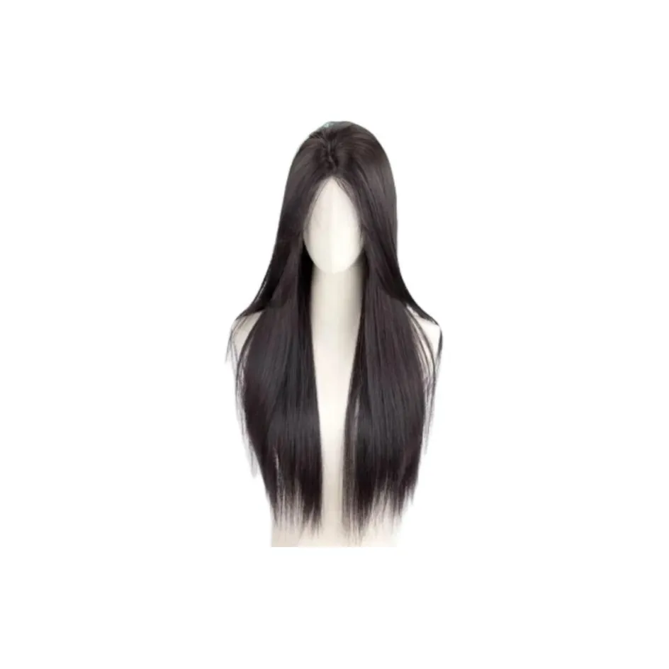 Sweet Pillow House Кружево Бесшовный FLUFFY Черный Straight Свет Тонкий Волосы Средняя Доля Белый Лунный свет Перука Женская