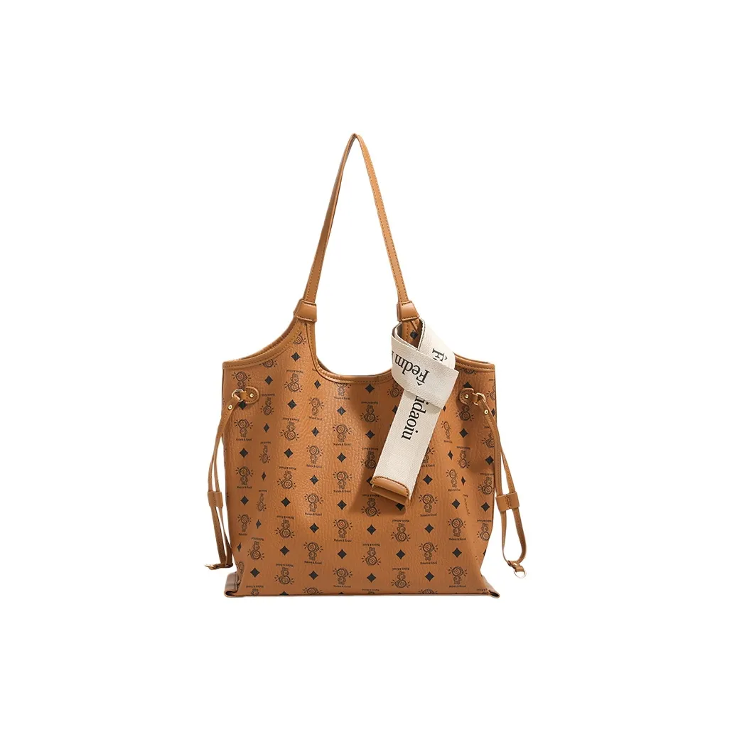 PESASRIE Сумка Tote из микрофибры сумка через плечо женская хаки коричневый