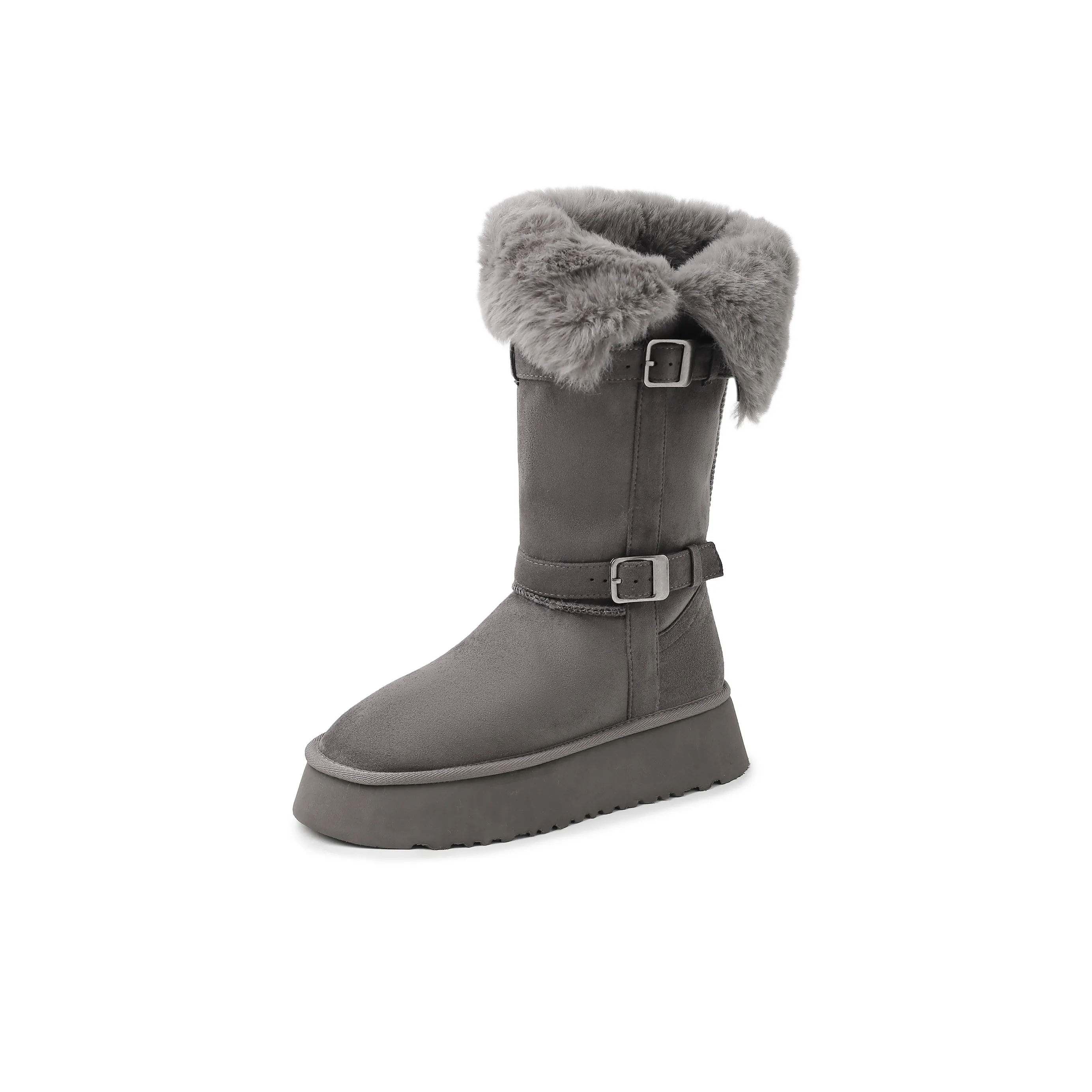 MUKALUO Термический Амортизация Увеличение Высоты Устойчивость к Износу Противоскользящие Высокие Снежные Ботинки