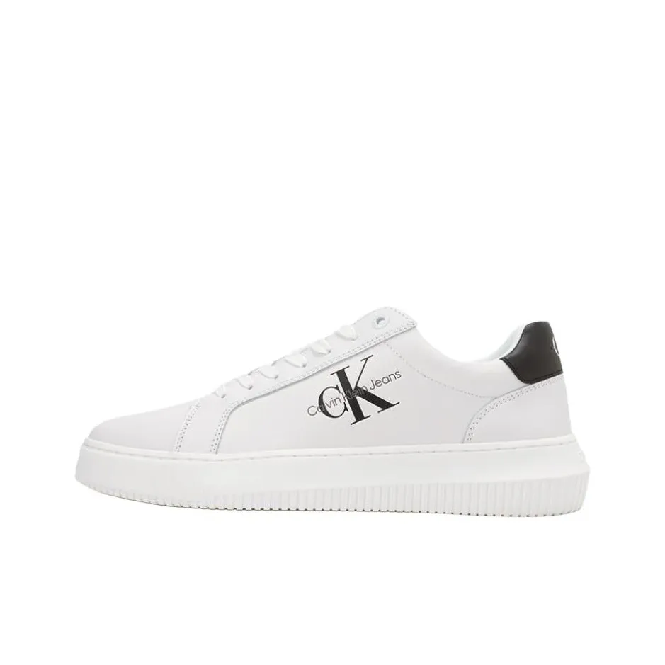 CKJ CALVIN KLEIN JEANS Skateboard Shoes Men Low Top White
