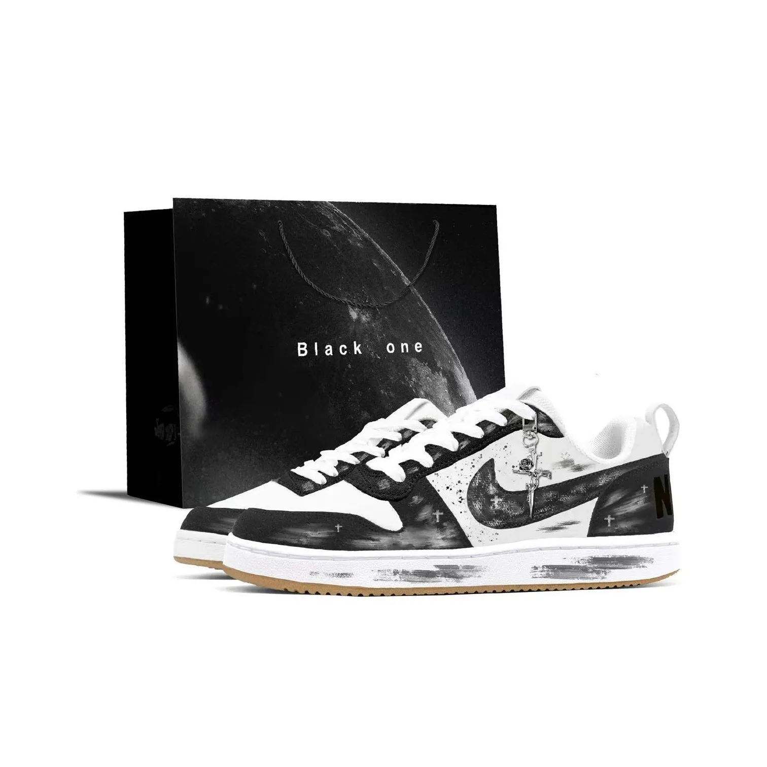 Nike Court Borough Starlight устойчивые к истиранию легкие и дышащие низкие кеды для скейтбординга мужские