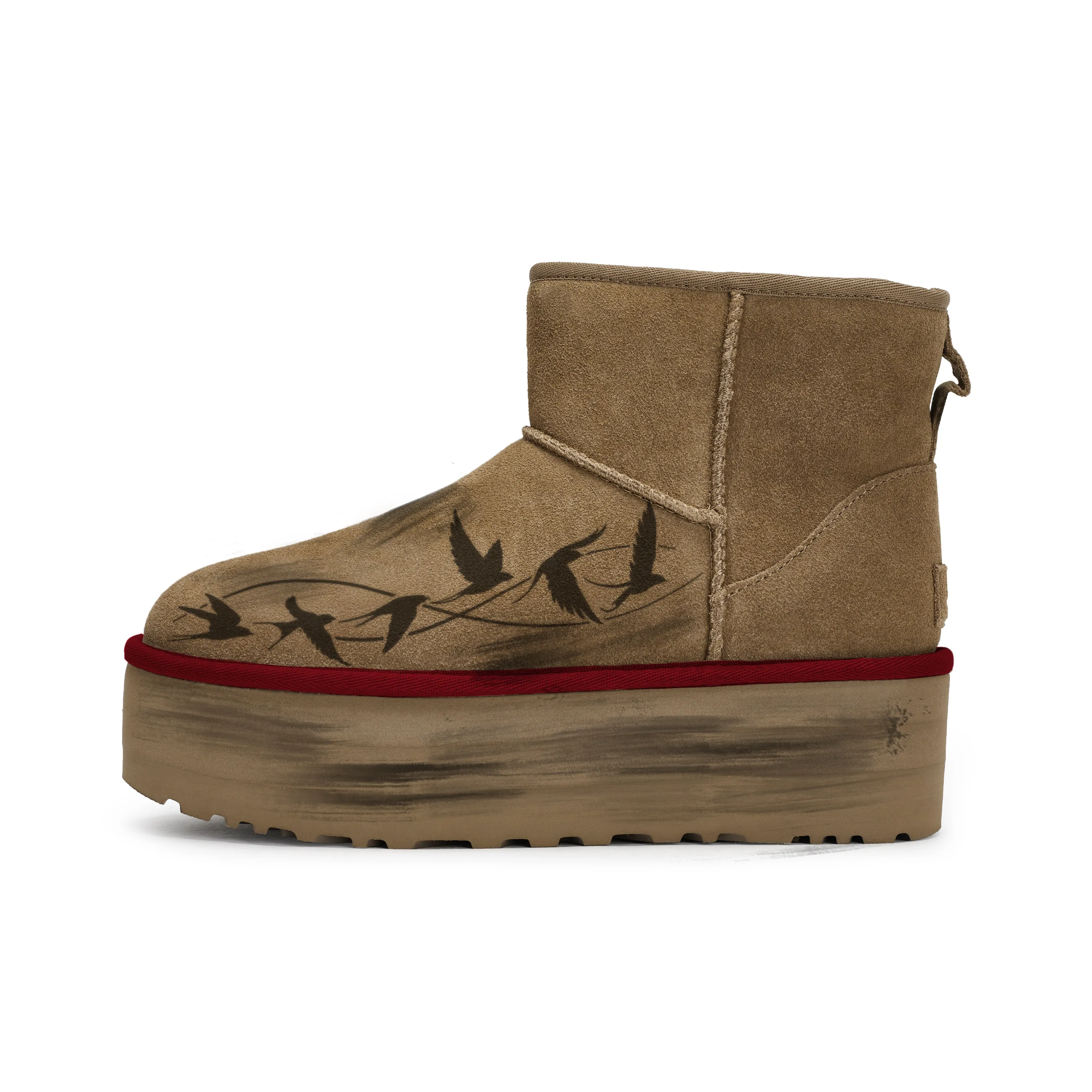 UGG 811 Manufacturing Бесплатно Bird Теплоизоляционные Противоскользящие Короткие Снежные Ботинки Женские