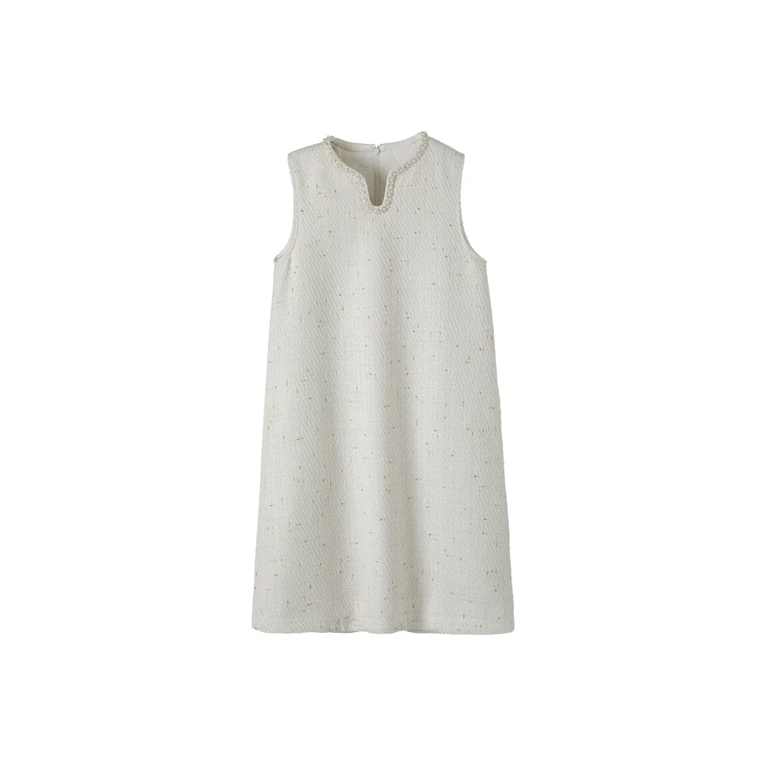 WANBAI Экрю Женские Платья без рукавов