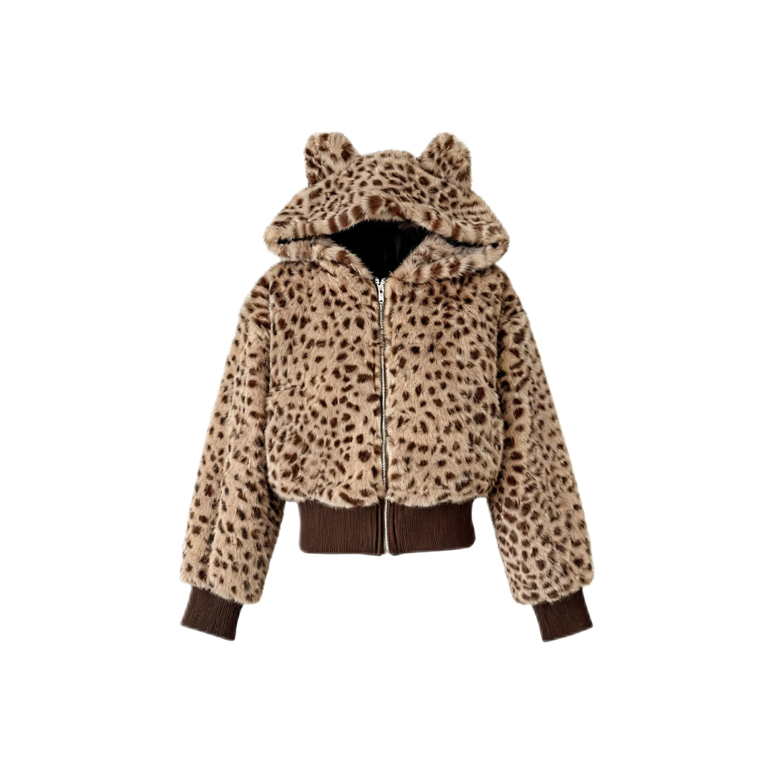 BIFH Леопардовый принт Женские пуховики