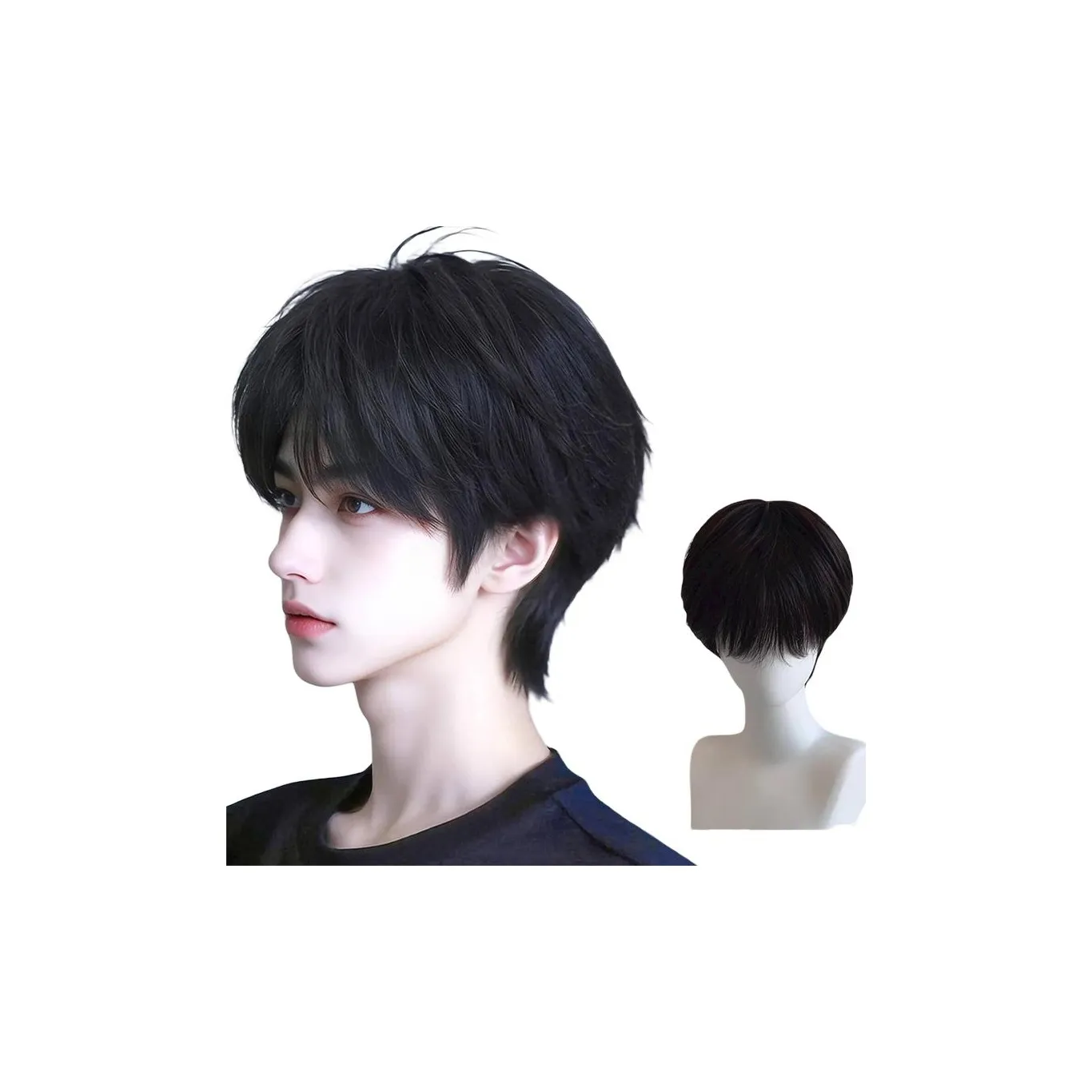 BEIQING Differential Cracked Plate Модный тренд Мужская парик с короткой стрижкой Шапка для парика