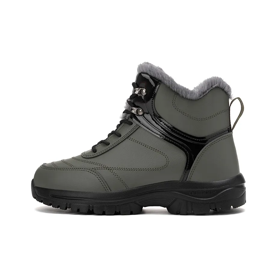 QINBU Парный Высокий Топ Рабочая Одежда Утепленная Обувь Термическая Водонепроницаемая Противоскользящая Колено Высокая