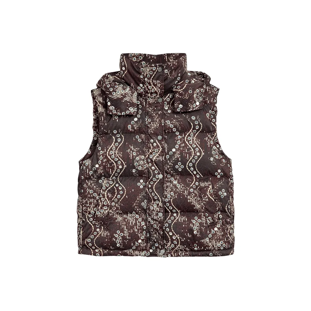 Desigual Коричневый с принтом Женские Пуховики