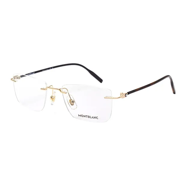 MONTBLANC Прямоугольные Очки с диоптриями Мужские Золотые