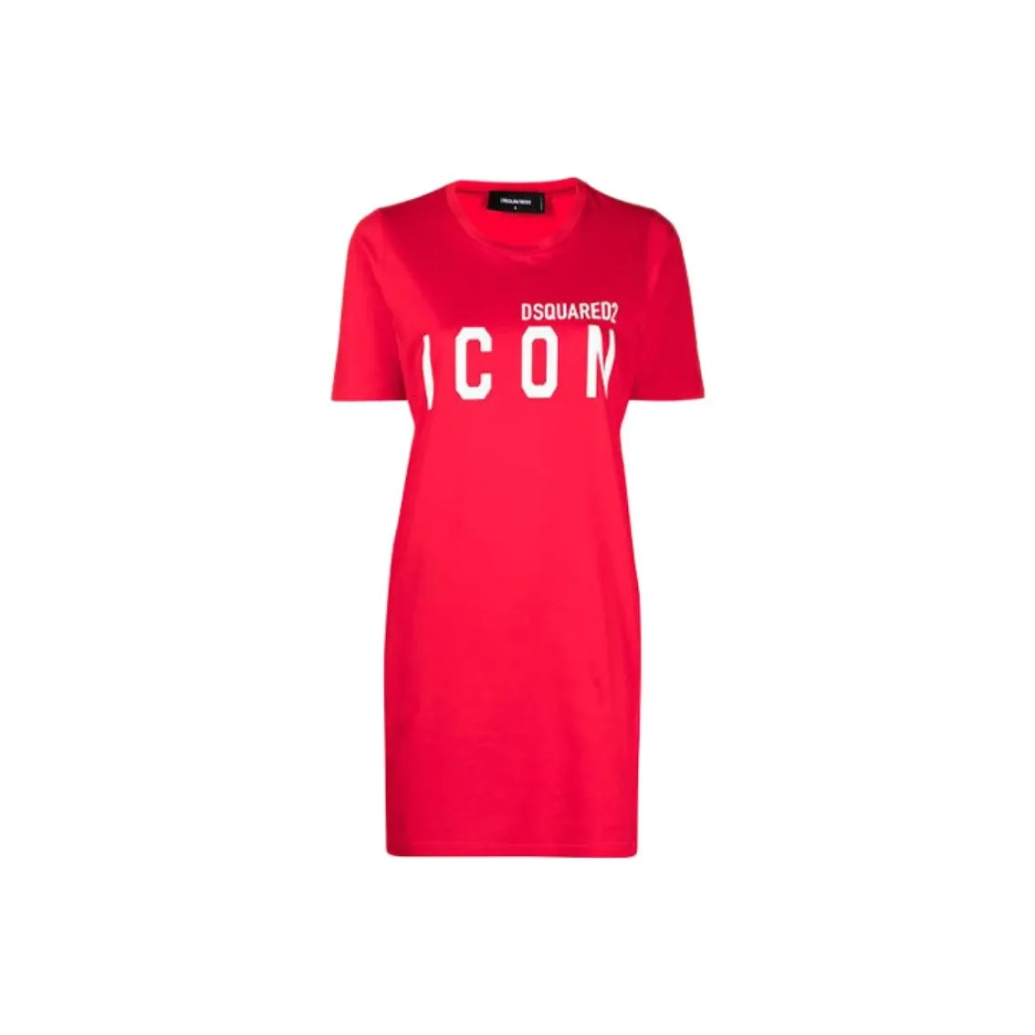 DSQUARED 2 Red Женские Короткие Платья с Короткими Рукавами