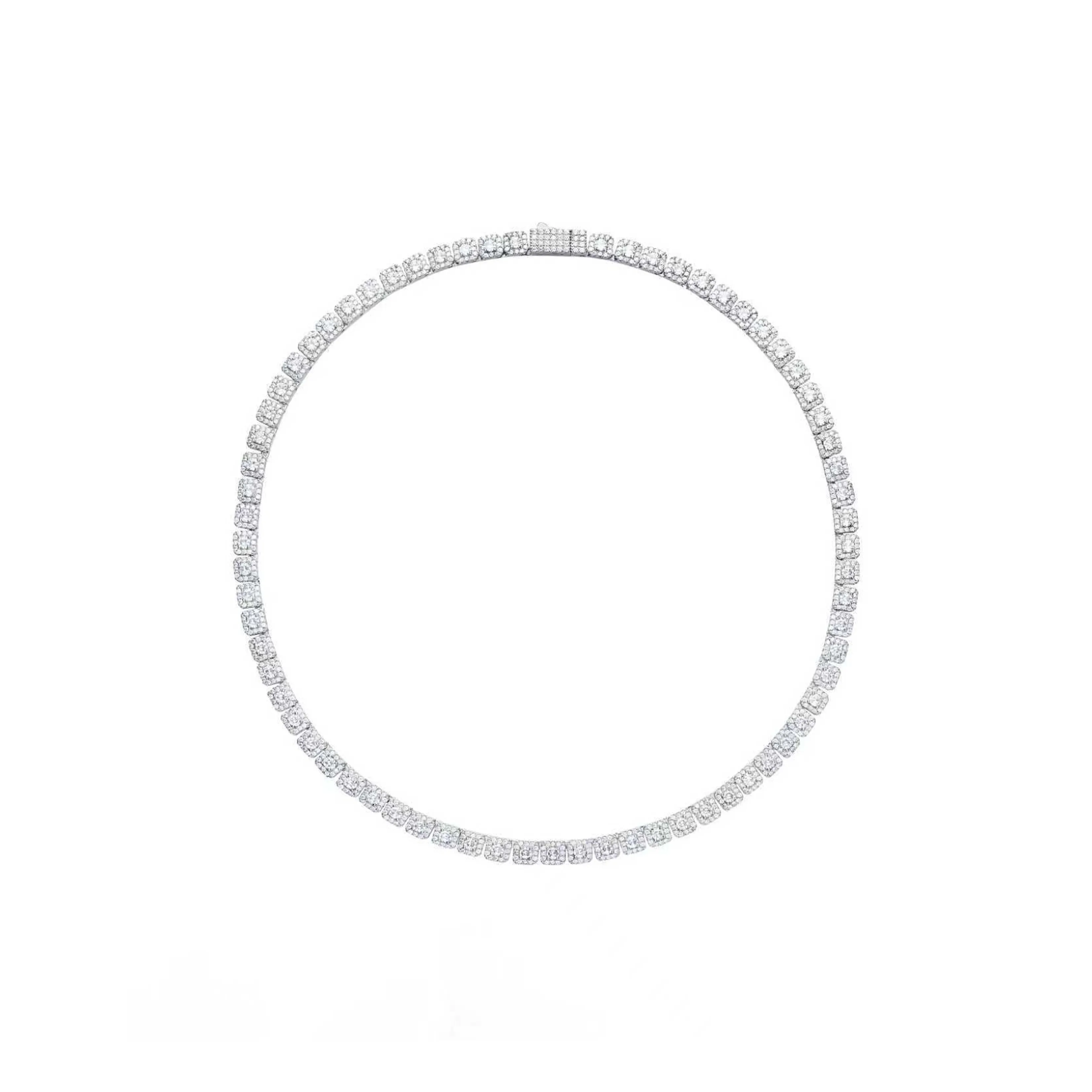 ICEGANG Белое золото с медным покрытием ожерелья унисекс