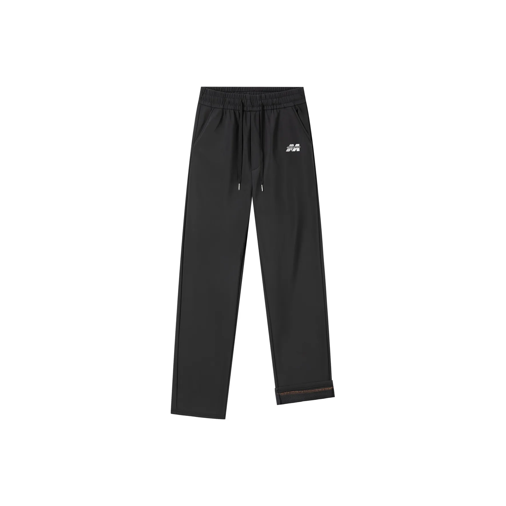 MUSCLETECH Черные флисовые утолщенные и унисекс повседневные штаны