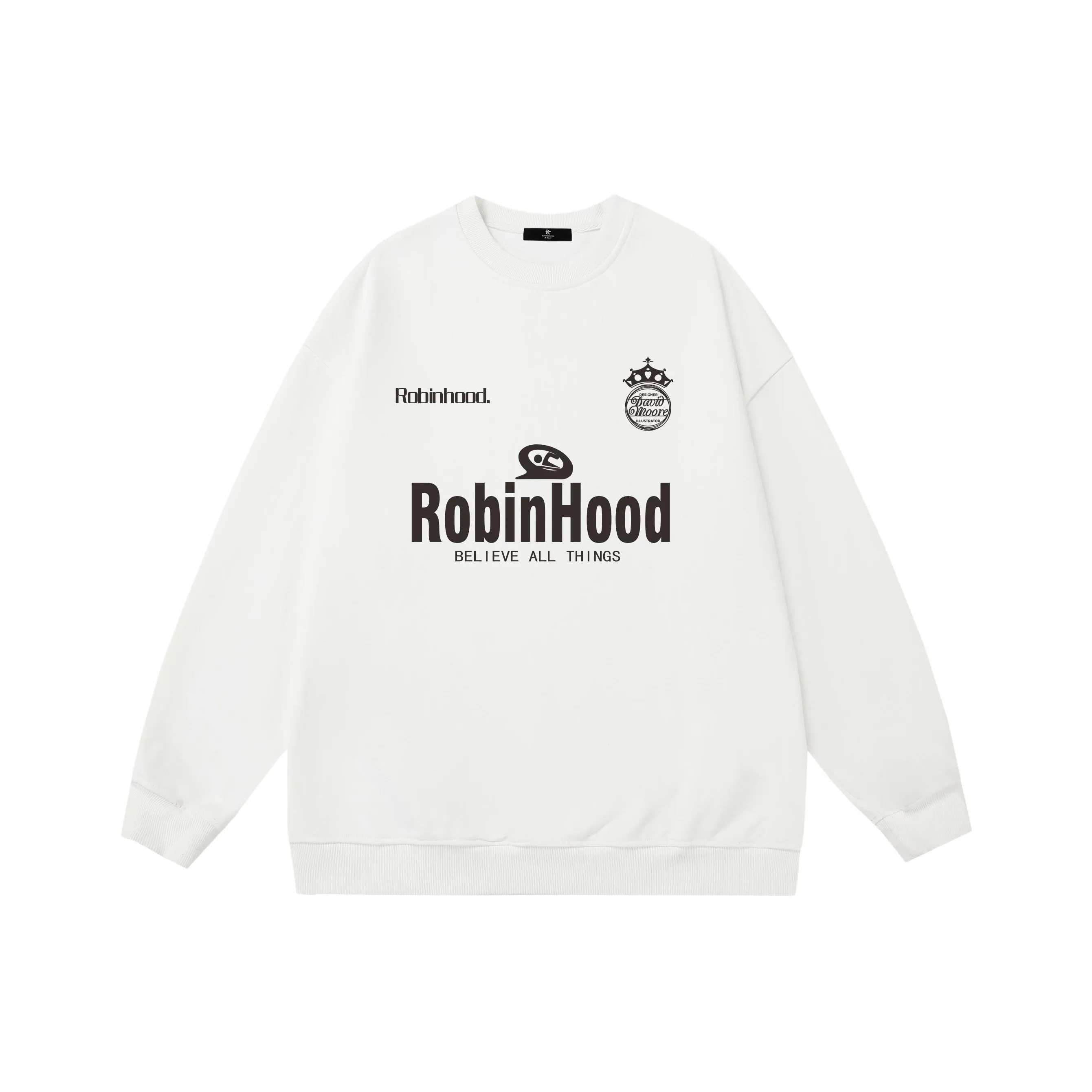 ROBINHOOD Худи и Свитшоты с круглым вырезом и флисовой подкладкой унисекс
