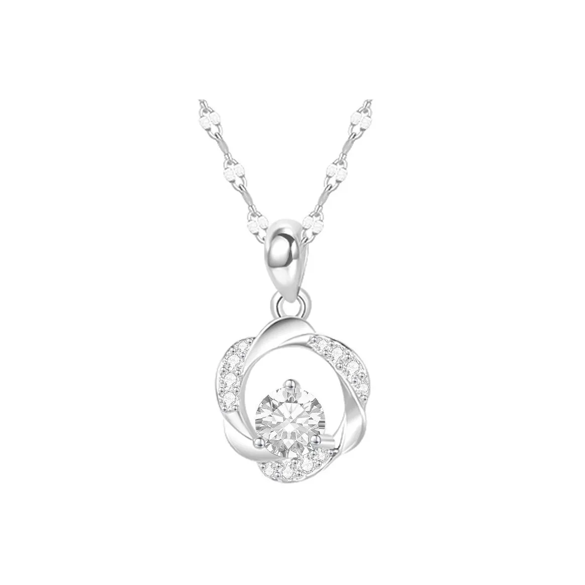 SINO GEM S999 Fine Серебряные Ожерелья Женские