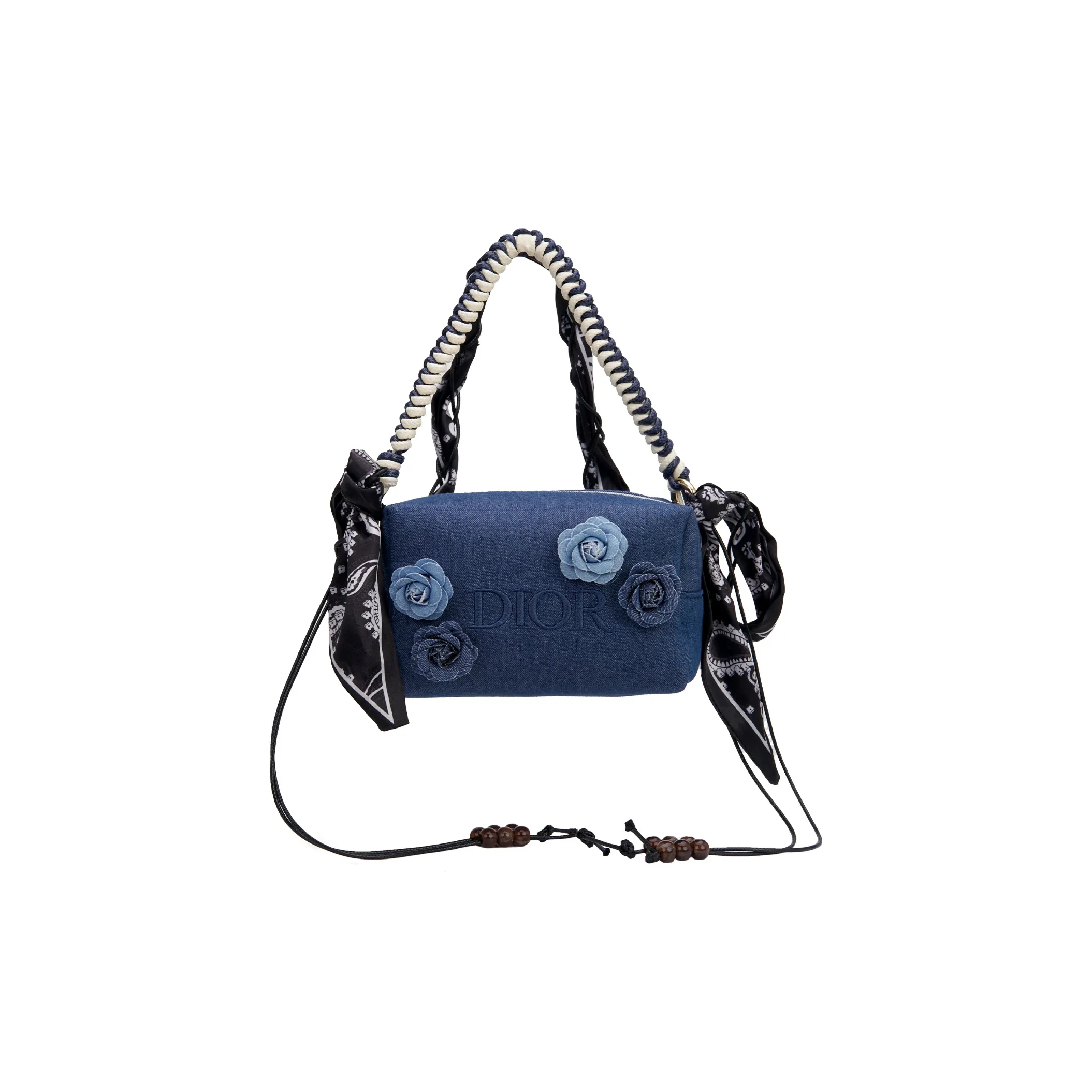 DIOR Деним Косметичка Маленькая Женская Синяя