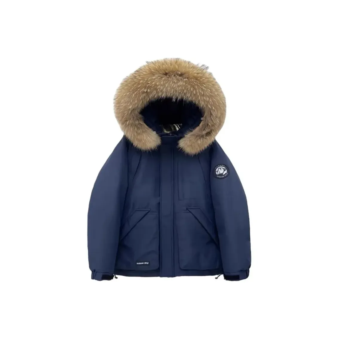 Kenly Хлопковый пуховик женский темно-синий