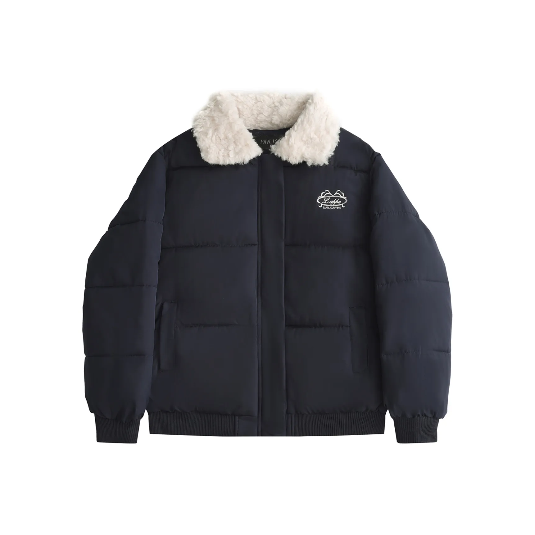 PAVLISOVA Хлопковый пуховик унисекс темно-синий