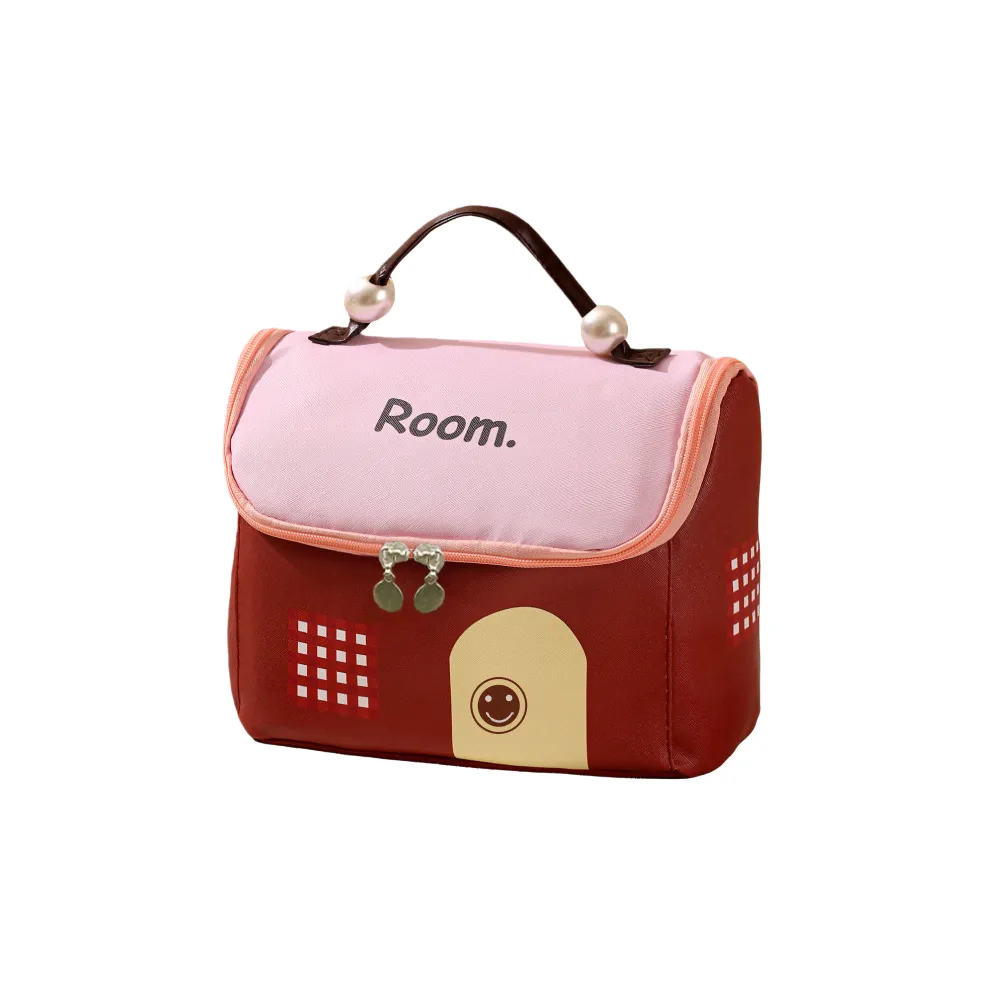 ZHANGPENG Косметичка Small House Cute Outdoor Portable Туалетная Large Capacity Встроенная память