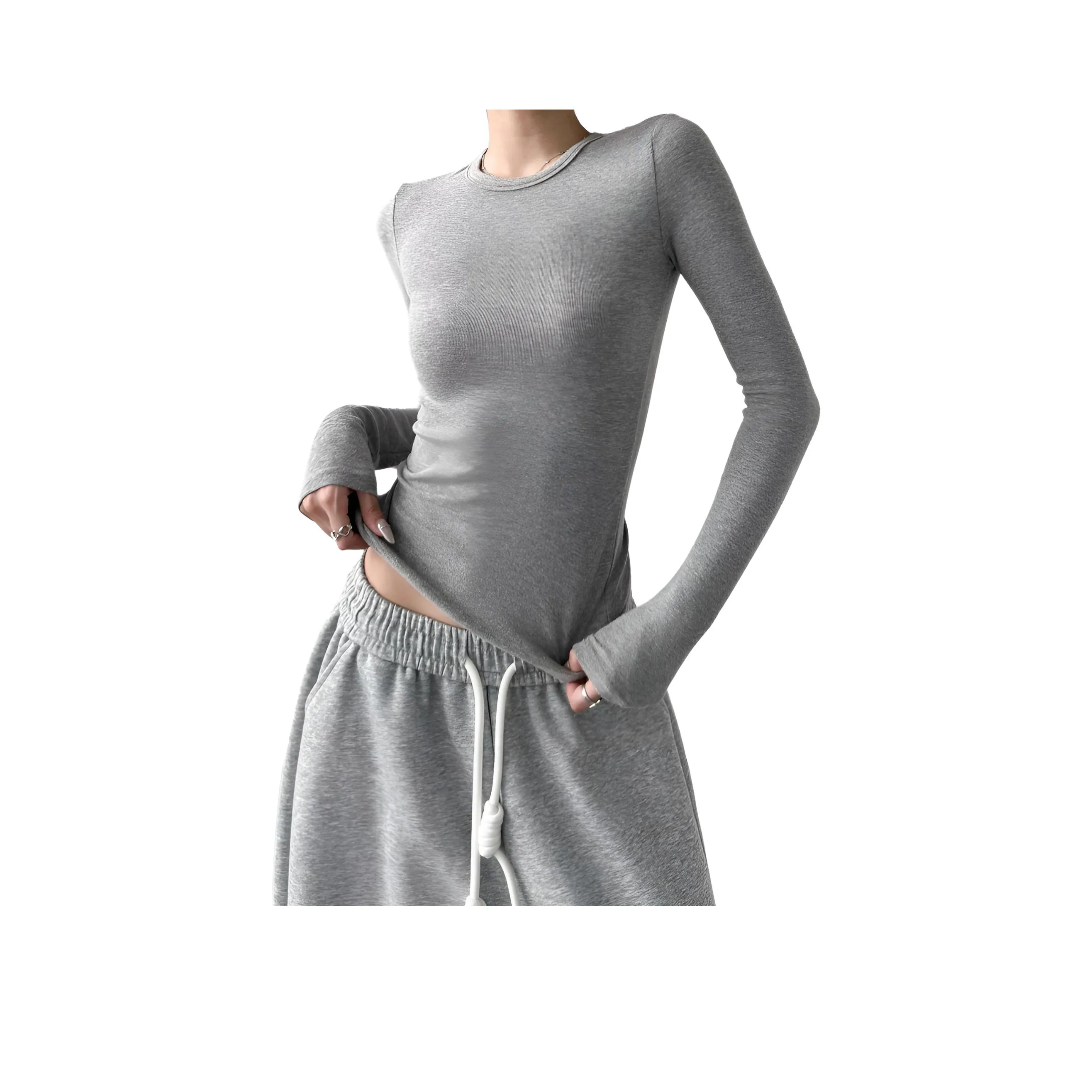 MILING Длинный рукав Т-рубашка Женская