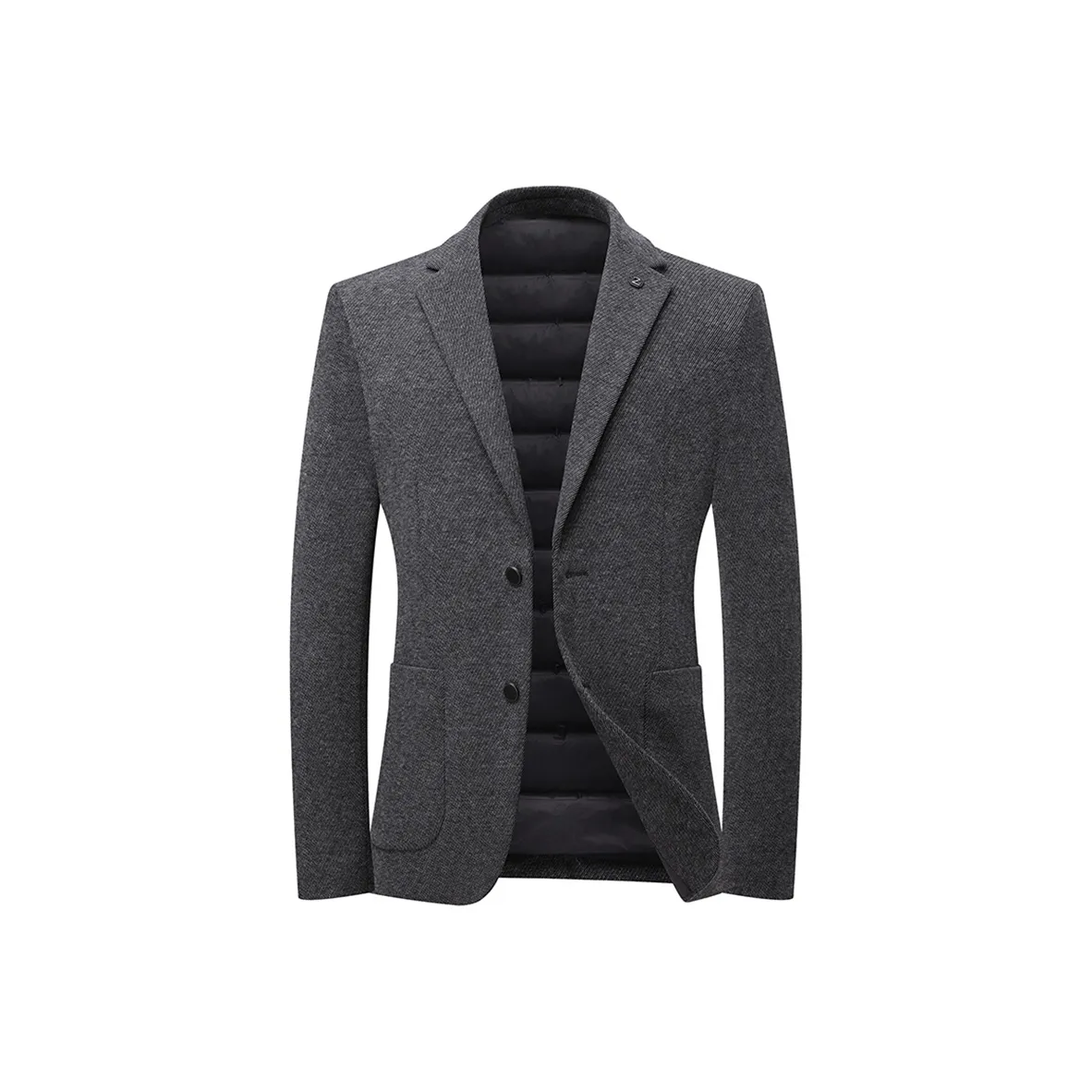 LOUGHNEA Серый 90% хлопок 10% овечья шерсть + утиный пух мужской деловые костюмы