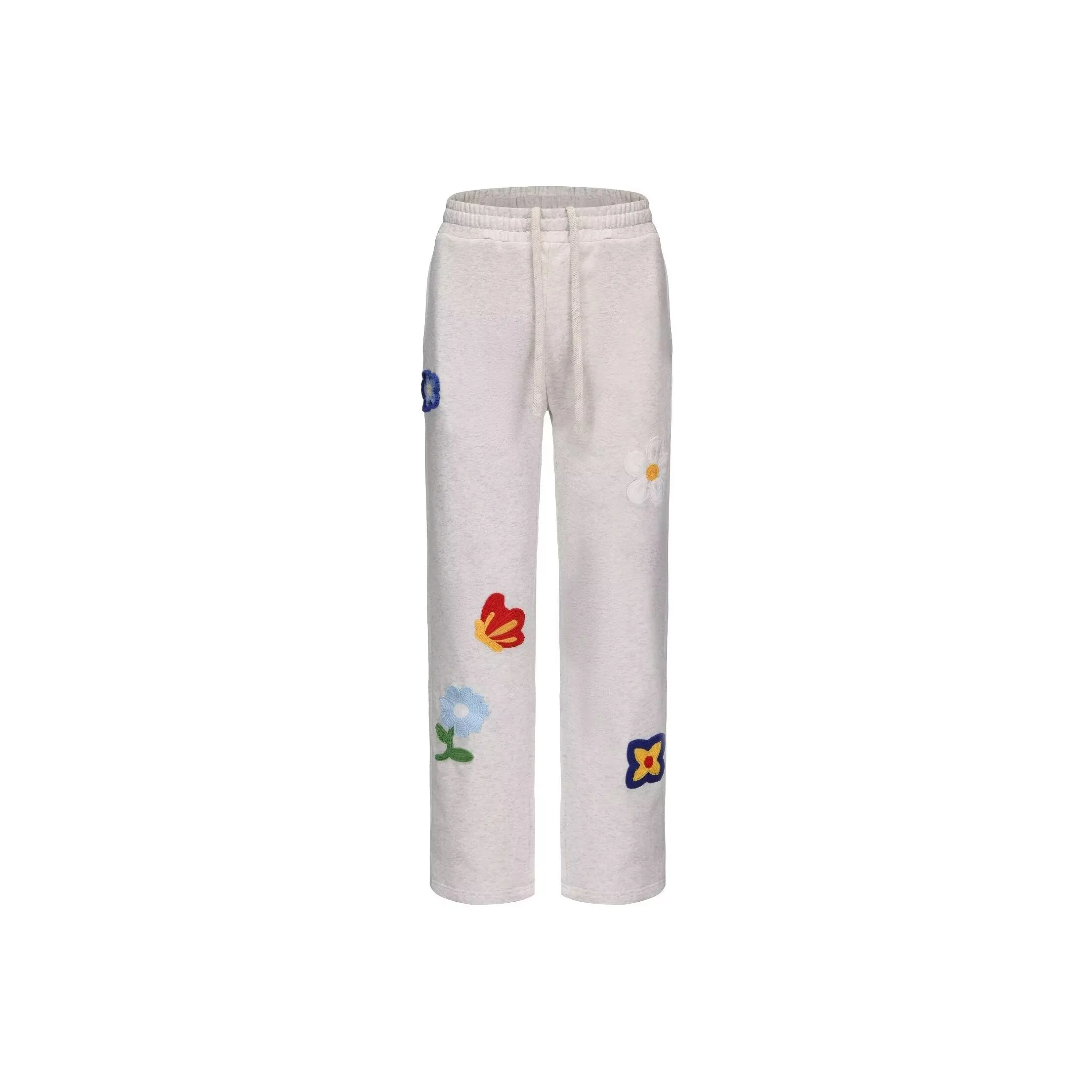 KAIZZGAO Белый Серый Флисовые Подкладочные Мужские Повседневные Штаны