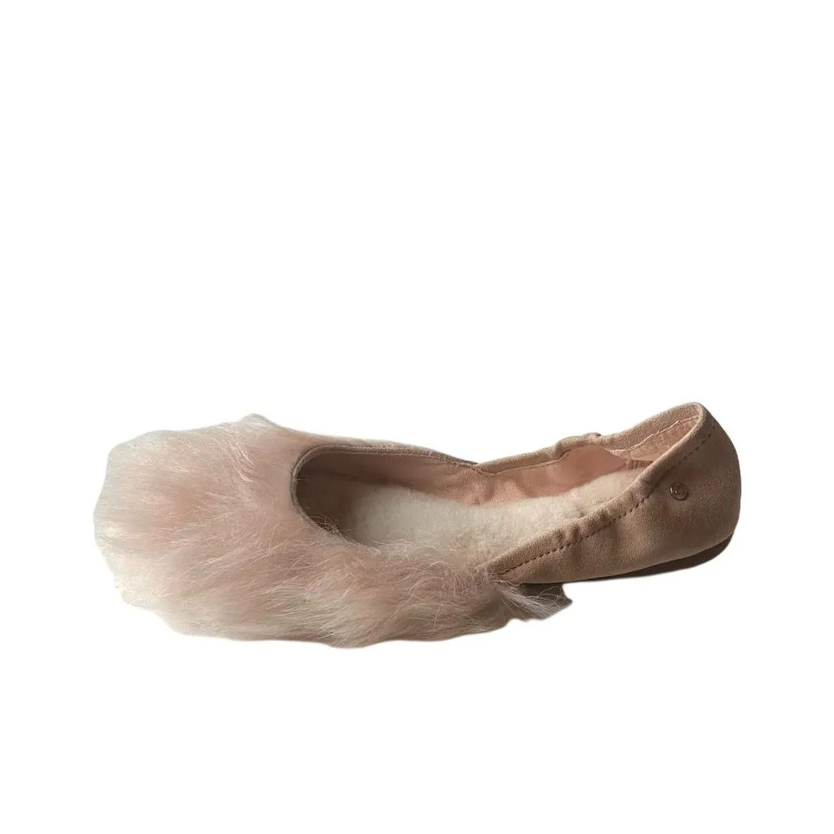 UGG Jeanie Fluff Плоская подошва Женские повседневные туфли Женские Розовый