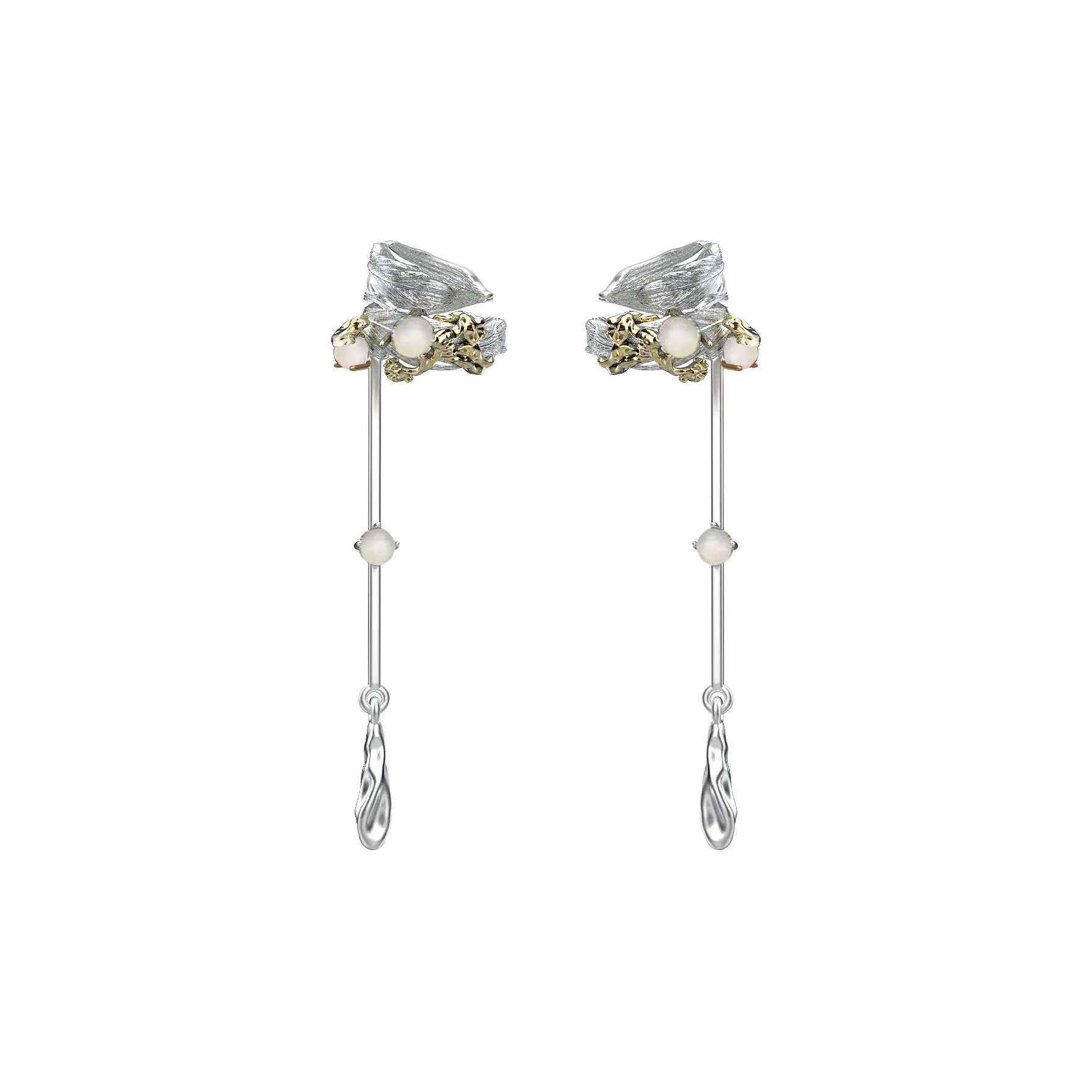 1ST XULIE Белое золото с медным покрытием заколка On серьги унисекс