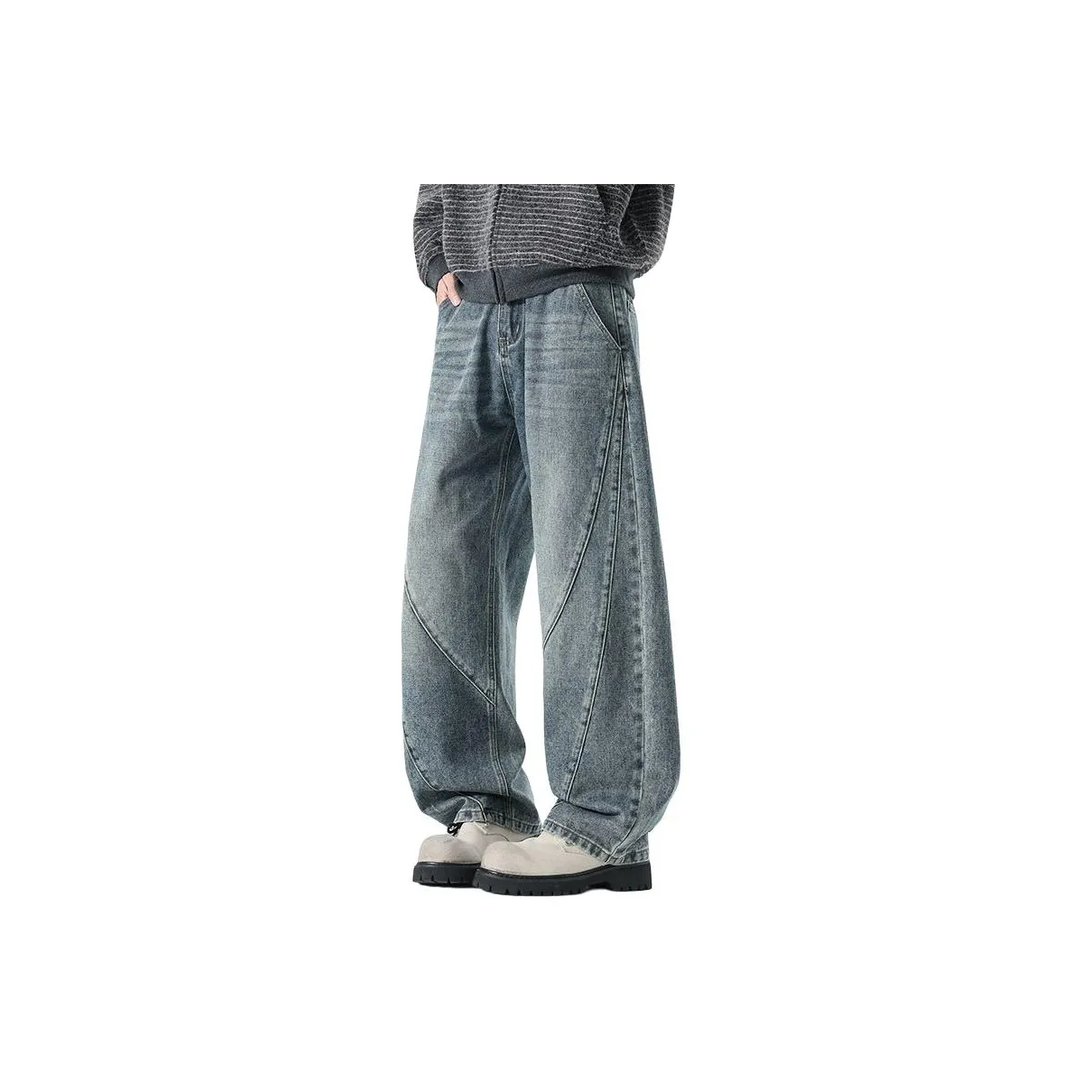 NRXX Винтажные синие унисекс джинсы