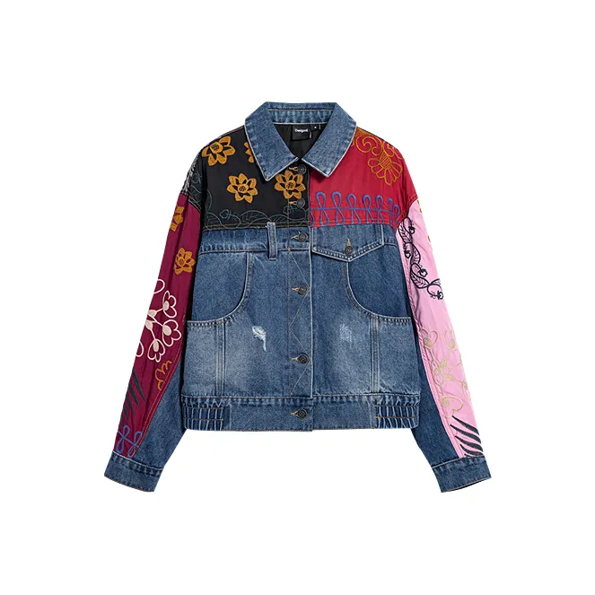 Desigual Джинсовый синий Женские Джинсовые куртки