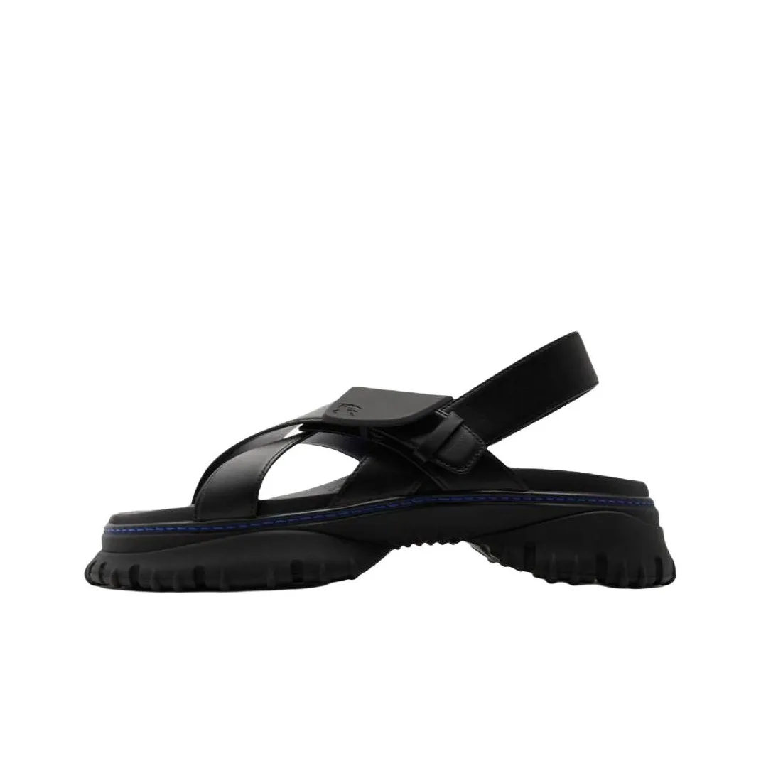 Burberry Pebble One Strap Sandals Men's Black