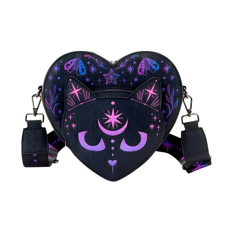 LOUNGEFLY ПУ (полиуретан) Сердце-образная сумка Сумка через плечо Женская Фиолетовая