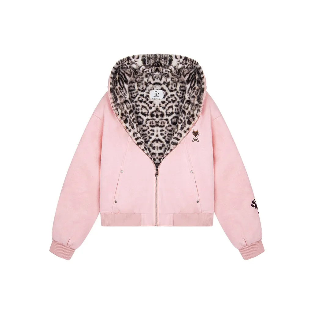 XIAOLIZI Pink Флисовая подкладка Женская Свитшот