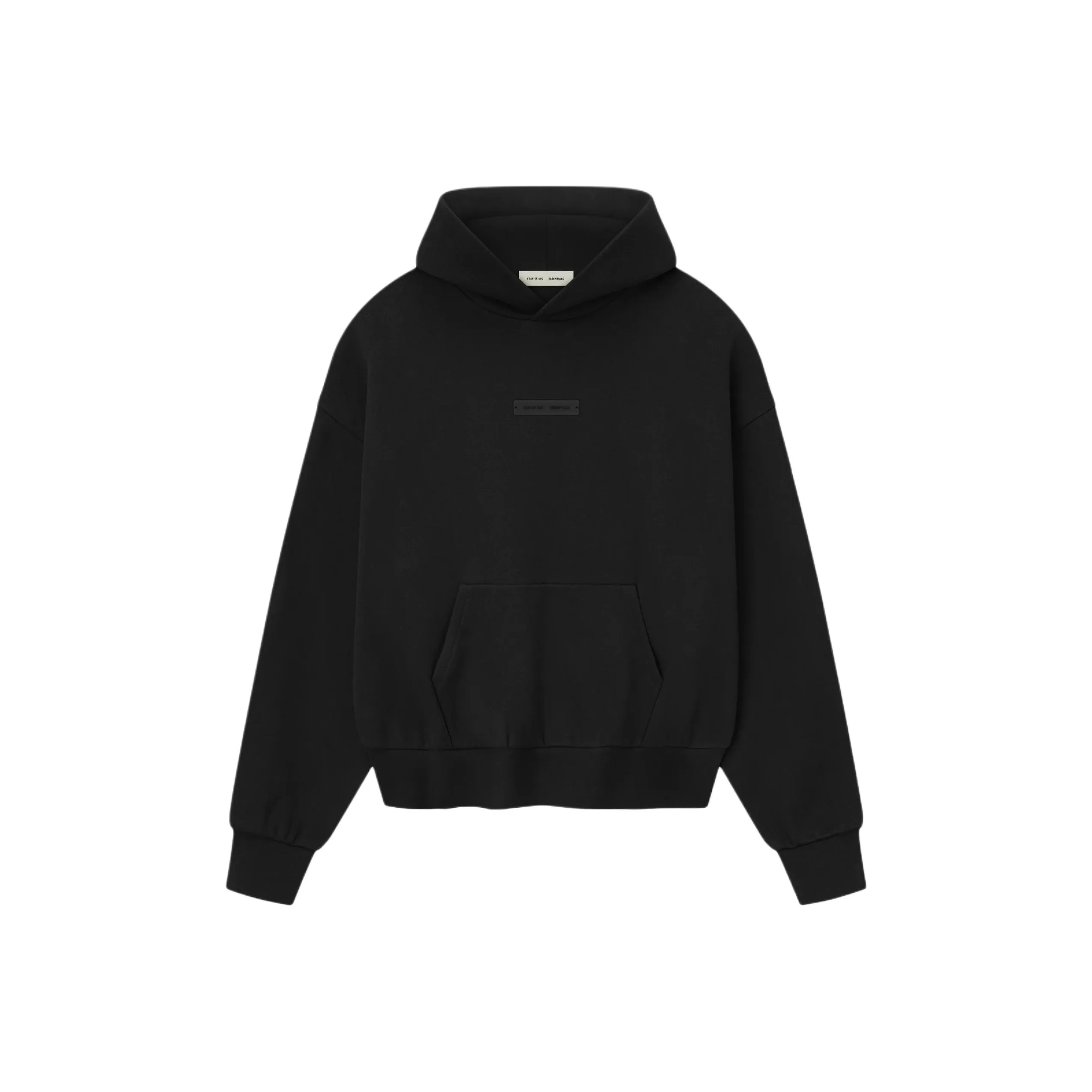 Fear of God ESSENTIALS Fw25 Classic Fit Флис Толстовка Глубокий Черный Свитшот Мужской