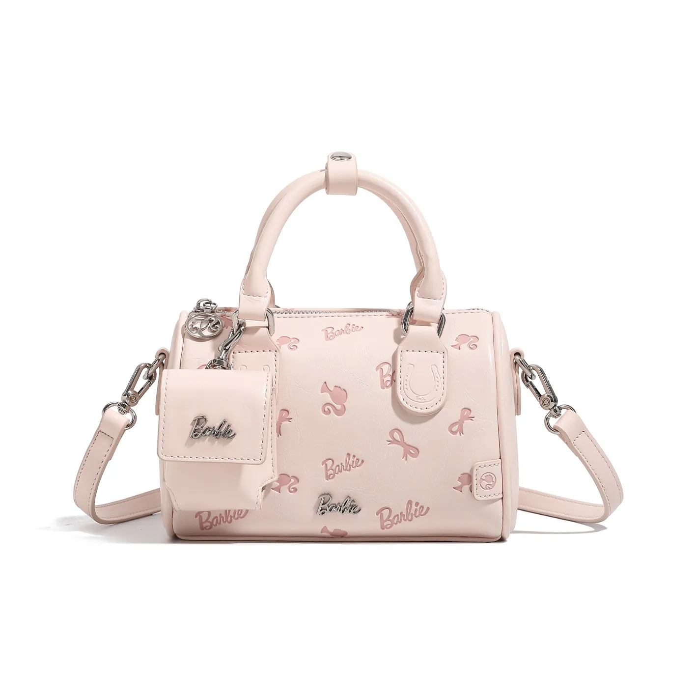 Барби Принцесса Синтетическая кожа Сумка Стандартная Женская Розовая Экрю