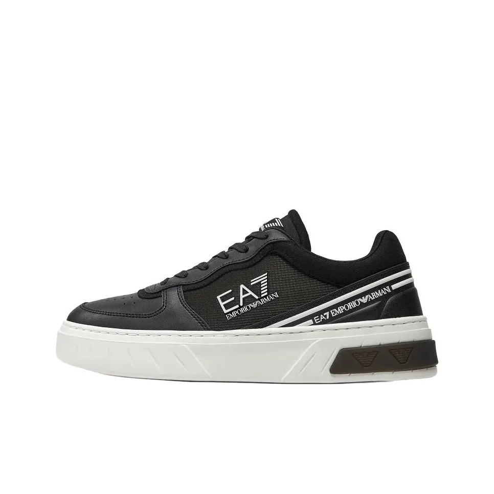EMPORIO ARMANI EA7 Low Топ Скейтборд Кроссовки Мужские Черные