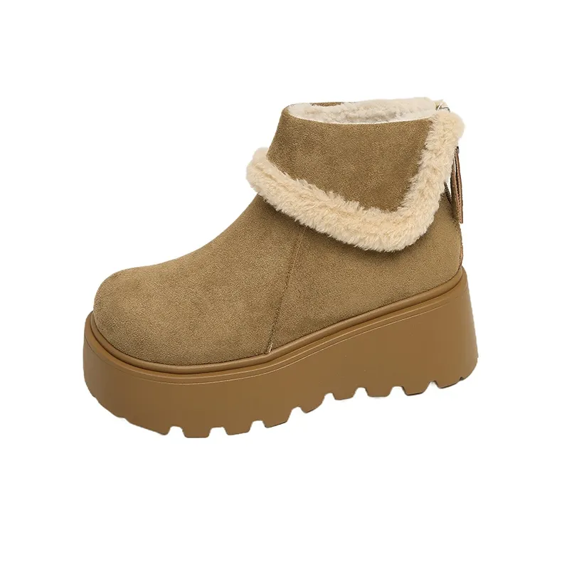 DANGLIANG Термический Устойчивый к Износу Короткие Снежные Ботинки Женские