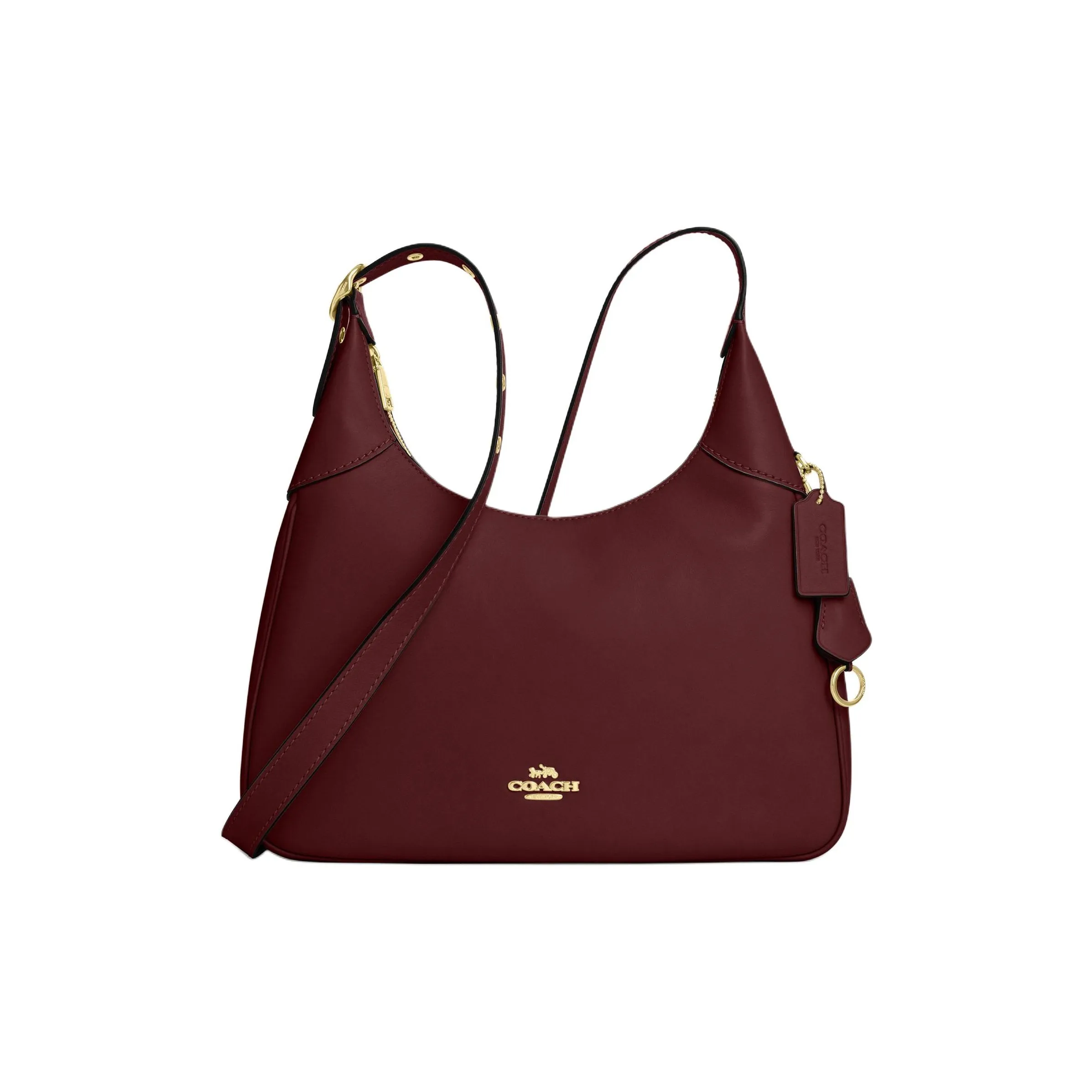 COACH Ella Коровья кожа Сумка на плечо Большая Женская Умбра Красный