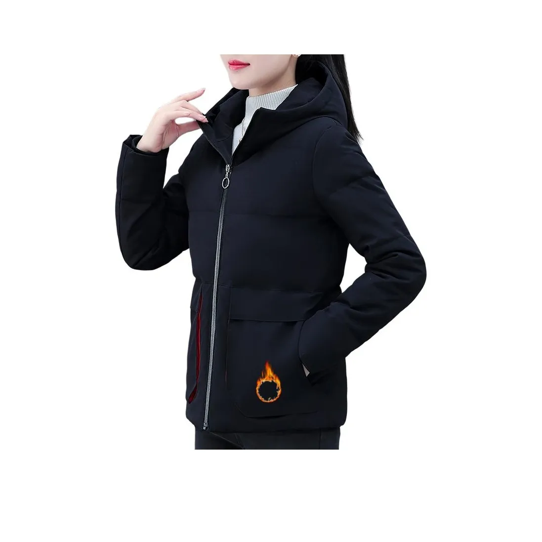 MOUSIDEYOUHUO Стеганый хлопковый пуховик женский