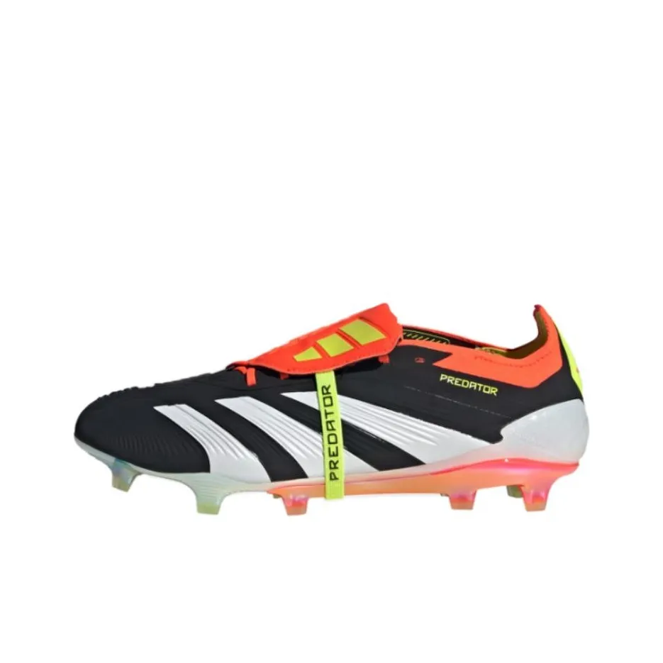Adidas PREDATOR ELITE FG Твердый Грунт Футбольные Бутсы Унисекс Черный Оранжевый Желтый