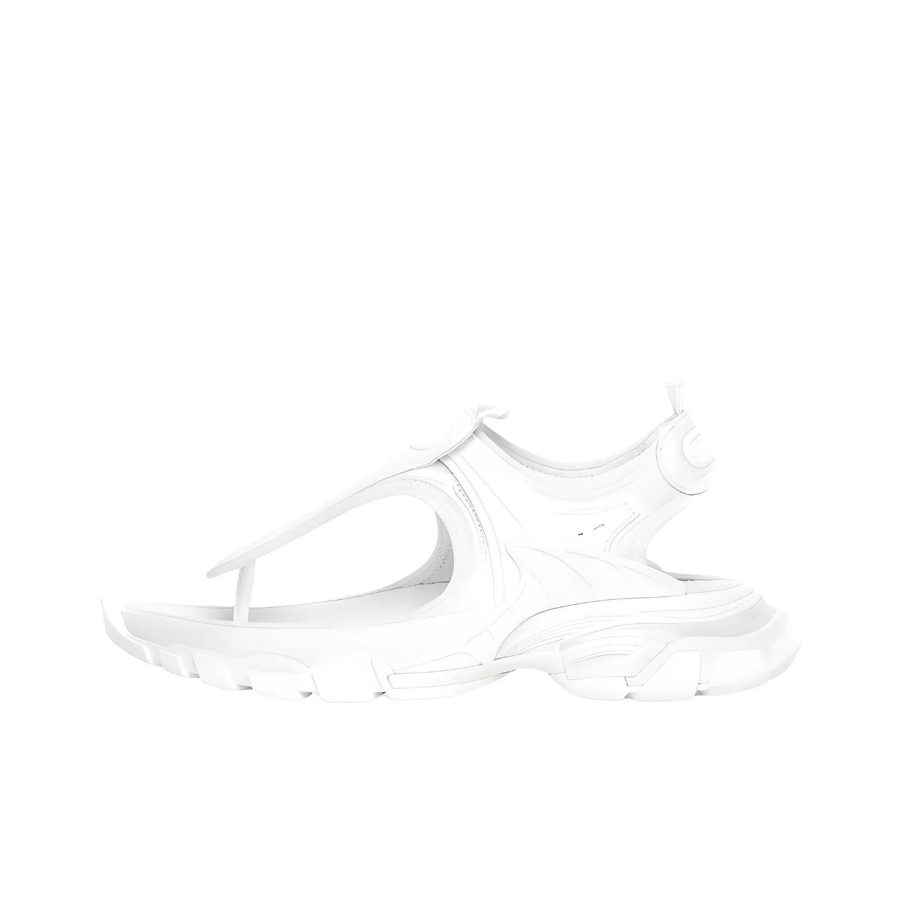 Balenciaga Track 2,0 Резиновая подошва Шлепанцы Женские Белые