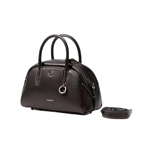 Songmont Коровья кожа Сумка для боулинга Мини Унисекс Черный Сандаловое дерево Нефритовый белый SALT Озерно-голубой Песочно‑верблюжий Коричневый