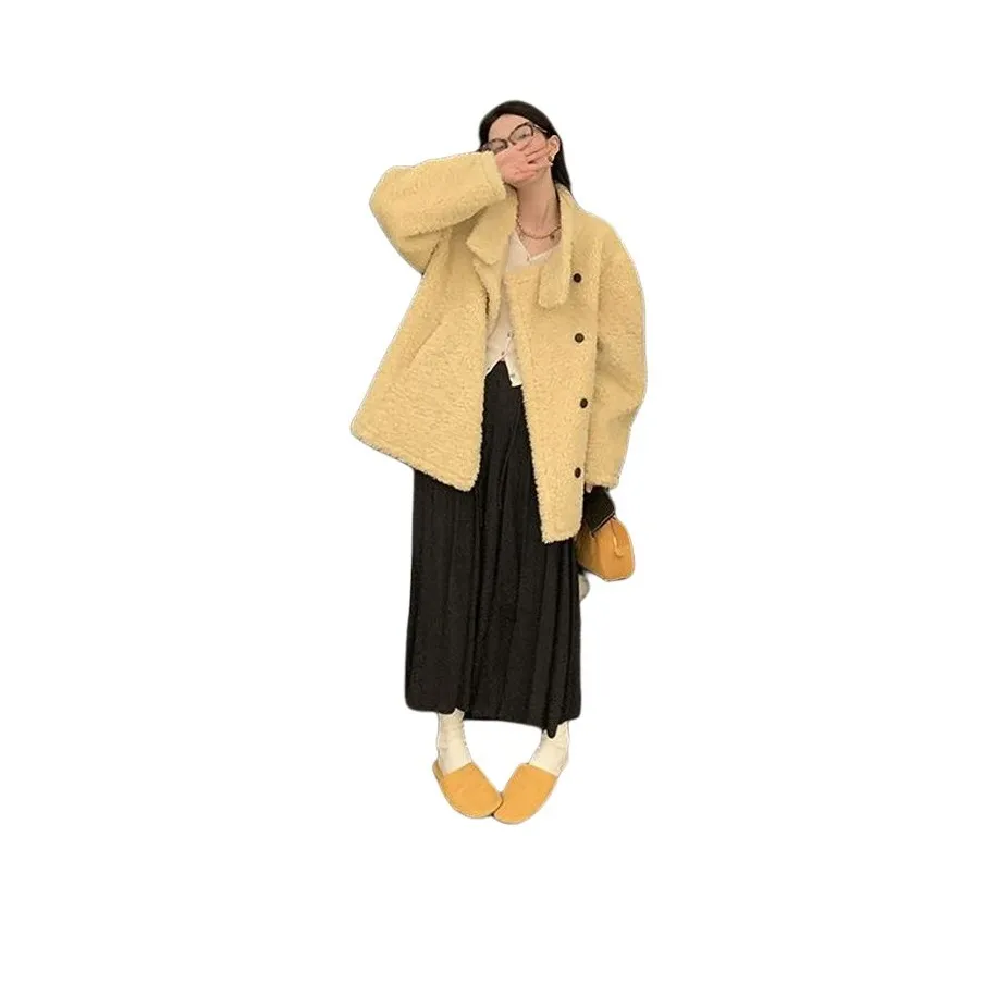 EFCR Светло-желтый с флисовой подкладкой женские бархатные куртки