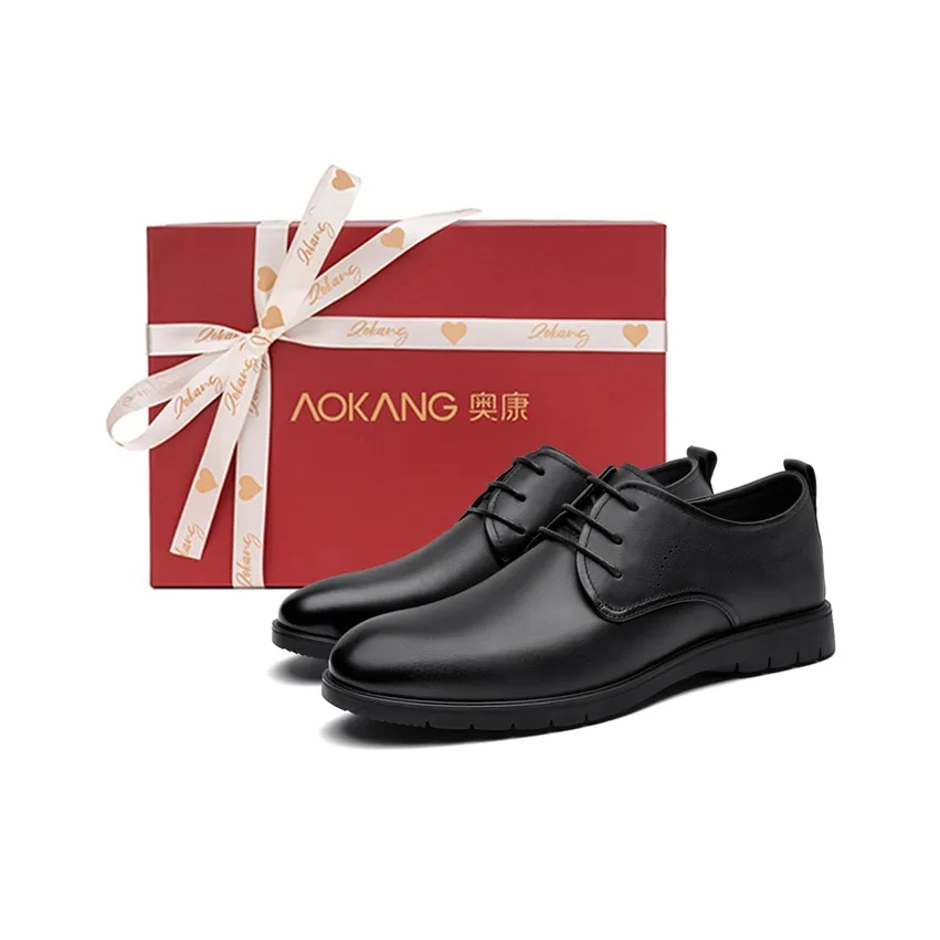 AOKANG Elegant Fashion Apparel Collection Бизнес Свадебная Обувь Туфли Мужские Черные