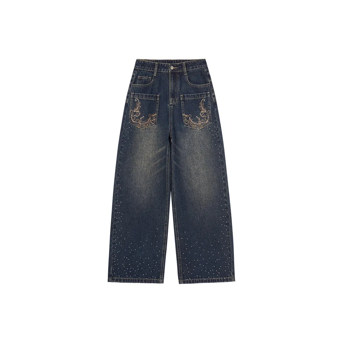 EPTISON WOMAN Винтажный деним синий женские джинсы