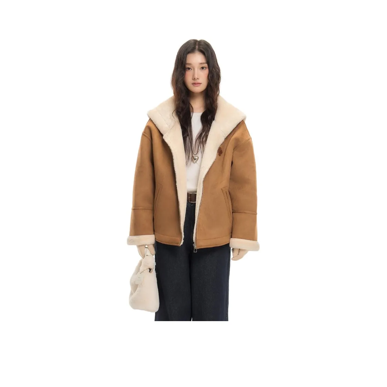 ZHUDIMEI Коричневый Утолщенный и с Флисовой Подкладкой Женские Пуховики