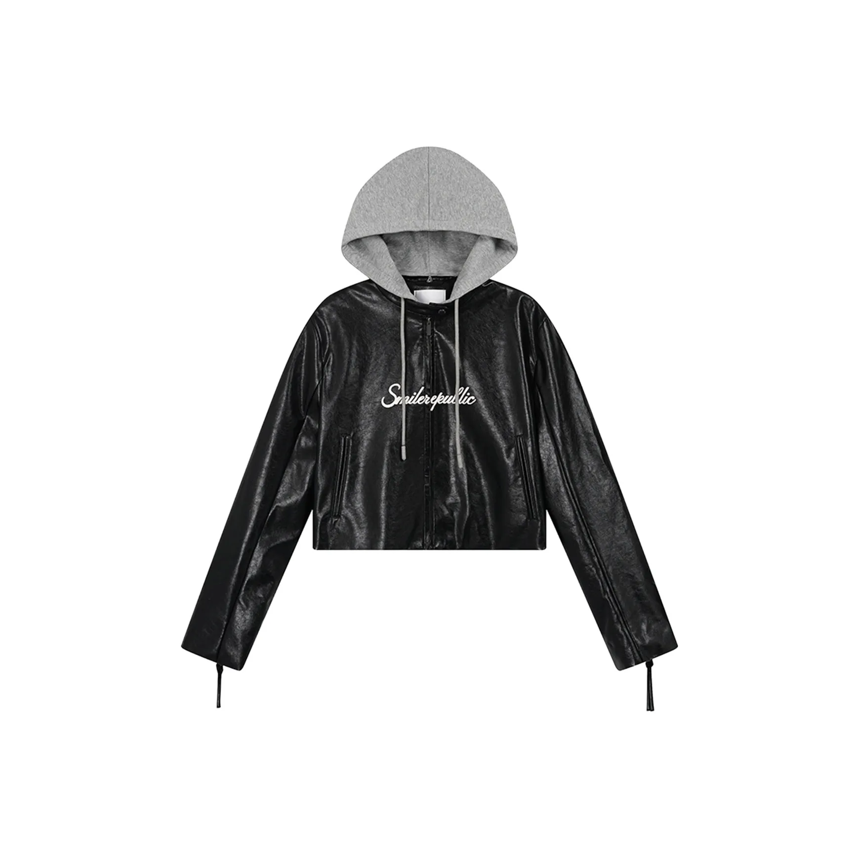 SMILEREPUBLIC PU кожа байкерская куртка унисекс