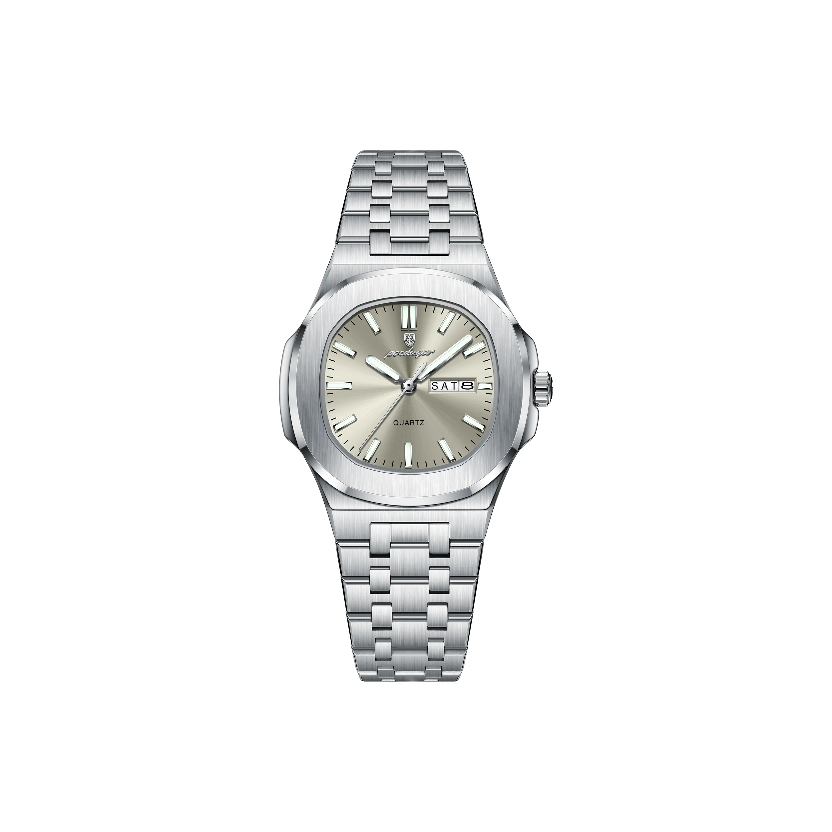 POEDAGAR Кварцевый механизм нержавеющая сталь ремешок часы женские многоцветный циферблат