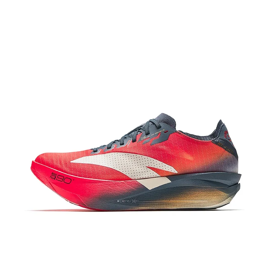 Anta C202 G9 2 Low Топ Азотная технология Беговые кроссовки Женские Красно-серый Желтый