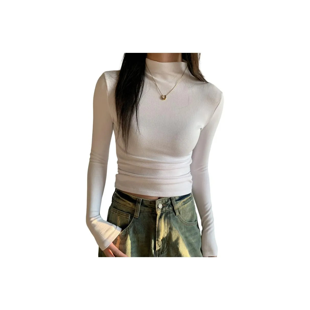 MILING Длинный рукав Т-рубашка Женская